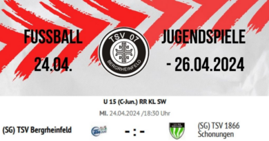 Jugendfussball 24.04. bis 26.04.