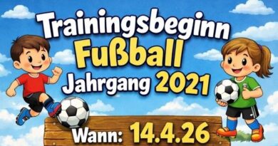 Trainingsbeginn Fußball-Jahrgang 2021
