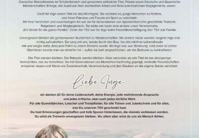 Die Korbballer des TSV 07 Bergrheinfeld trauern um Inge Dittmar